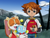 Size: 640x480 | Tagged: safe, cheese (chao), chris thorndyke, cream the rabbit, chao, human, rabbit, sonic x, cheeseabetes, creamabetes, cute, female, happy, looking at viewer, male, screencap, trio