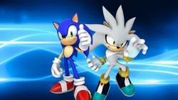 Size: 1920x1080 | Tagged: safe, artist:soniclover82, silver the hedgehog, sonic the hedgehog