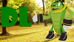 Size: 1024x576 | Tagged: safe, artist:waleedtariqmmd, vector the crocodile, 3d, mmd, solo