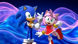Size: 1920x1080 | Tagged: safe, artist:soniclover82, amy rose, sonic the hedgehog