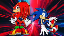 Size: 1192x670 | Tagged: safe, artist:soniclover82, knuckles the echidna, sonic the hedgehog