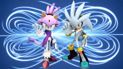 Size: 1192x670 | Tagged: safe, artist:soniclover82, blaze the cat, silver the hedgehog