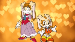 Size: 1920x1080 | Tagged: safe, artist:soniclover82, cream the rabbit, vanilla the rabbit