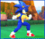 Size: 1200x1065 | Tagged: safe, artist:kabalmystic, sonic the hedgehog, 3d, daytime, loop, outdoors, solo, sunflower, water