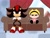 Size: 1800x1350 | Tagged: artist needed, safe, shadow the hedgehog, hedgehog, human, arms folded, cartoon network, couch, crossover, duo, facebook, female, front view, instagram, looking at viewer, male, mandy, sitting, sofa, the grim adventures of billy and mandy, tumblr, twitter, watermark