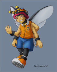 Size: 476x600 | Tagged: safe, artist:souldreamx, charmy bee, four arms, multiple arms