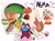 Size: 2303x1697 | Tagged: safe, artist:sagexx_v, cream the rabbit, vanilla the rabbit, vector the crocodile, crocodile, rabbit, english text, kiss, shipping, straight, trio, vanilla x vector