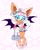 Size: 750x947 | Tagged: safe, artist:chaosc0ntr0l, rouge the bat, bat, clothes, female, hello kitty, solo
