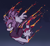 Size: 1140x1046 | Tagged: safe, artist:murkybouquet, blaze the cat, cat, 2023, arms out, falling, fire, flat colors, frown, gradient background, looking offscreen, solo