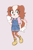 Size: 850x1280 | Tagged: safe, artist:berryanime-97, oc, oc:cocoa the cavalier, dog, 2025, blushing, cavalier king charles spaniel, clothes, female, flat colors, freckles, fully clothed, fur markings, gloves, green eyes, grey background, oc only, overalls, shirt, shoes, signature, simple background, solo, standing