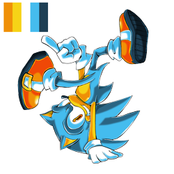 Size: 2500x2500 | Tagged: safe, artist:jojoleafy1234, sonic the hedgehog, 2025, aro ace pride, aromantic, asexual, handstand, limited palette, looking at viewer, posing, pride, pride flag, simple background, smile, solo, transparent background, treads