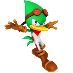 Size: 2000x2000 | Tagged: safe, artist:nibroc-rock, speedy, bird, 2016, 3d, arms out, bandana, boots, eyewear on head, gloves, goggles, goggles on head, simple background, smile, smiling at viewer, solo, tracksuit, transparent background
