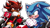 Size: 1920x1080 | Tagged: safe, artist:kiana575, shadow the hedgehog, sonic the hedgehog, hedgehog, 2025, black fur, blue fur, crossover, dark skin, driving, duo, frown, go-cart, green eyes, looking ahead, looking at them, mario cart, motorcycle, outline, red eyes, simple background, smile, steering wheel, transparent background, youtube thumbnail