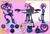 Size: 7097x4842 | Tagged: safe, artist:tvict101, oc, oc:ella the cat, cat, dyed hair, necklace, reference sheet, solo, stretching