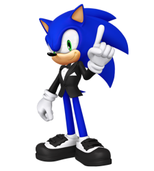 Size: 2250x2500 | Tagged: safe, artist:nibroc-rock, sonic the hedgehog, 3d, simple background, solo, suit, transparent background