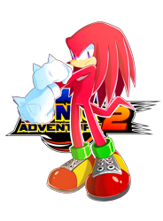 Size: 1504x2048 | Tagged: safe, artist:3511vo, knuckles the echidna, sonic adventure 2, 2021, frown, looking at viewer, redraw, simple background, solo, standing, stretching, transparent background