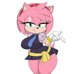 Size: 1920x1917 | Tagged: safe, artist:thesonicx, amy rose, alternate outfit, alternate version