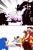 Size: 1400x2100 | Tagged: safe, artist:luciacas_tillo, robotnik, sonic the hedgehog, human, 2022, cake, comic, duo, food, holding something, lidded eyes, looking at each other, looking at them, mouth open, simple background, standing, white background