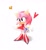 Size: 1358x1467 | Tagged: safe, artist:waaii132299, amy rose, sonic the hedgehog, 2025, bag, character name, emoji, heart, low poly, simple background, solo, standing, white background