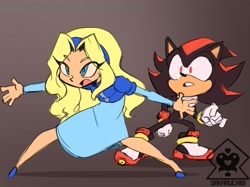 Size: 2600x1942 | Tagged: safe, artist:sakaruchibi12, maria robotnik, shadow the hedgehog