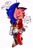 Size: 1503x2268 | Tagged: safe, artist:tamjeong_sonic, amy rose, sonic the hedgehog, 2025, amy x sonic, blushing, bondage, duo, eyes closed, korean text, mouth open, shipping, simple background, speech bubble, straight, tears, tied up, white background