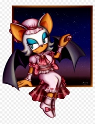 Size: 840x1092 | Tagged: safe, artist:nika191319, rouge the bat, bat, cosplay, female, remilia scarlet, touhou