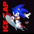Size: 2048x2048 | Tagged: safe, artist:biolizard02, sonic the hedgehog, 2022, black background, classic sonic, ice cap zone, simple background, snowboard, solo, sonic the hedgehog 3