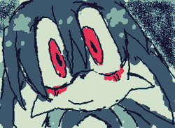 Size: 355x261 | Tagged: safe, artist:bobbutterbutt, kit the fennec, 2025, animated, blushing, fennec, gif, looking at viewer, male, smile, smiling at viewer, solo, solo male