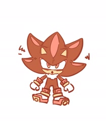 Size: 1502x1784 | Tagged: safe, artist:newpie314, shadow the hedgehog, hedgehog, 2026, angry, chest fluff, chibi, cute, flat colors, looking at viewer, male, shadowbetes, simple background, solo, solo male, too cute to be taken seriously, white background