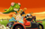 Size: 1800x1136 | Tagged: safe, artist:cheroy, cheese (chao), cosmo the seedrian, cream the rabbit, shadow the hedgehog, chao, hedgehog, rabbit, seedrian, clothes, female, hat, helmet, male, motorcycle, quartet, riding, shirt, sticker, sunset, vehicle