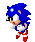 Size: 35x42 | Tagged: safe, artist:gftheplayer, sonic the hedgehog, super sonic, 2018, animated, classic sonic, gif, looking offscreen, low res, mouth open, pixel art, segasonic bros, simple background, solo, super form, super transformation, transparent background