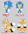 Size: 1063x1310 | Tagged: safe, artist:8xenon8, artist:shadails, miles "tails" prower, sonic the hedgehog, 2019, cute, duo, flat colors, fur markings, grey background, one fang, redesign, simple background, smile, sonabetes, standing, tailabetes