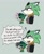 Size: 829x1023 | Tagged: safe, artist:fereise, cassia the pronghorn, clove the pronghorn, 2025, :3, black sclera, dialogue, duo, english text, flat colors, flower, frown, grey background, i'm not calling you a good boy, meme, side view, simple background, sisters, smile, sparkles, speech bubble, talking, text