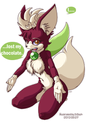 Size: 900x1280 | Tagged: safe, artist:sonicdash, chip, 2009, aged up, arms out, belly button, chest fluff, crotch fluff, dialogue, english text, gender swap, kneeling, looking at viewer, outline, simple background, solo, speech bubble, talking, talking to viewer, text, transparent background