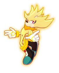 Size: 1596x1986 | Tagged: safe, artist:wnacn, silver the hedgehog, 2026, frown, glowing, lidded eyes, looking at viewer, outline, pointing, simple background, solo, super form, super silver, transparent background