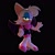 Size: 1080x1080 | Tagged: safe, artist:thetruemarzipan, rouge the bat, 2026, 3d, alternate hairstyle, alternate universe, au:outcome memories, black background, hand on hip, lidded eyes, looking at viewer, simple background, solo, standing