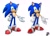 Size: 2047x1465 | Tagged: safe, artist:tbsf-yt, editor:tbsf-yt, sonic the hedgehog, 2026, 3d, edit, hand on hip, looking at viewer, simple background, smile, solo, white background