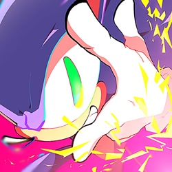 Size: 740x740 | Tagged: safe, artist:umerouge, sonic the hedgehog, 2025, grin, looking at viewer, smile, solo