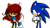 Size: 990x557 | Tagged: safe, artist:xliquidsilverx, sally acorn, sonic the hedgehog, chipmunk, hedgehog, 20143, blank background, blushing, duo, female, long hair, looking at them, male, sally x sonic, sally's ringblader outfit, shipping, standing, straight