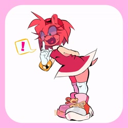 Size: 2048x2048 | Tagged: safe, artist:retrodaze101, amy rose, blushing