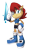 Size: 1723x2845 | Tagged: safe, artist:tale-dude, sally acorn, chipmunk, female, looking at viewer, pose, sally's ringblader outfit, simple background, smile, smiling at viewer, solo