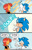 Size: 1236x1920 | Tagged: safe, artist:chauvels, sally acorn, sonic the hedgehog, chipmunk, hedgehog, 2022, burnt food, comic, dialogue, duo, eating, english text, female, food, holding something, kitchen, male, plate, sally x sonic, sally's ringblader outfit, shipping, speech bubble, straight, thumbs up