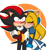 Size: 625x629 | Tagged: safe, artist:kat4nadep4pel, maria robotnik, shadow the hedgehog, oc, oc:maria the hedgehog, hedgehog, 2011, age difference, arms folded, blushing, blushing ears, duo, eyes closed, kiss, kiss on cheek, maria x shadow, mobianified, outline, pseudo-incest, shipping, shrunken pupils, simple background, straight, surprise kiss, surprised, transparent background