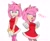 Size: 1569x1275 | Tagged: safe, artist:mythiighostii, amy rose, female, solo, white background