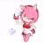Size: 2048x2048 | Tagged: safe, artist:_mailex__, amy rose, sonic the hedgehog, female, male, shorts, solo, wink, workout outfit