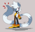 Size: 2377x2201 | Tagged: safe, artist:tale-dude, tangle the lemur, mouth open, open smile, simple background, smile, solo, tail hand, thumbs up, wink