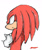 Size: 900x1066 | Tagged: safe, artist:decision-to-protect, knuckles the echidna, echidna, 2012, arms folded, clenched teeth, looking offscreen, male, ms paint, side view, simple background, solo, standing, white background