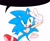 Size: 1509x1241 | Tagged: safe, artist:deerchali, sonic the hedgehog, hedgehog, 2026, cute, looking at viewer, male, mouth open, open smile, orange outline, outline, simple background, smile, smiling at viewer, solo, sonabetes, speech bubble, v sign, white background