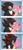 Size: 2649x5740 | Tagged: safe, artist:witchbarbs, amy rose, shadow the hedgehog, hedgehog, 2025, age difference, amy x shadow, blue background, blushing, comic, duo, female, hugging, kiss, looking at each other, male, redraw, shipping, straight