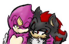 Size: 232x150 | Tagged: safe, artist:shadzy-tarts, espio the chameleon, shadow the hedgehog, 2014, cheek fluff, cheek to cheek, cute, duo, espibetes, gay, gloves, gloves off, looking at each other, low res, one eye closed, shadowbetes, shadpio, shipping, simple background, smile, transparent background